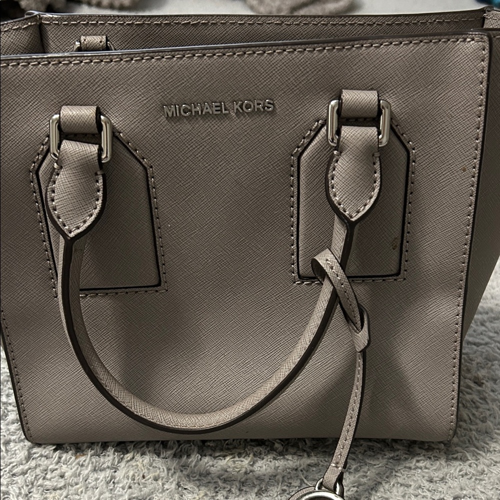 Michael Kors Taupe Satchel Bag
